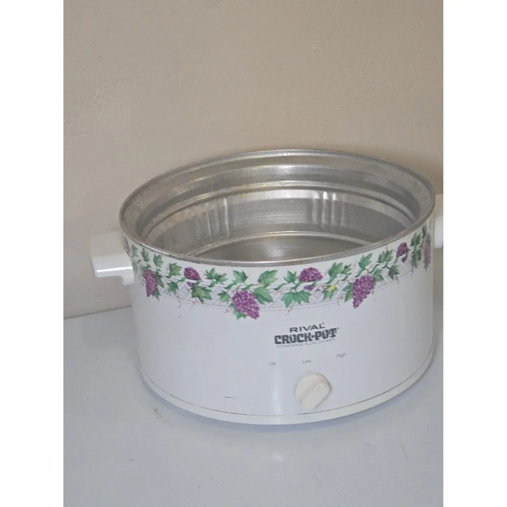 Vtg Rival Crock Pot Replacement Heating Base Shell 5 Qt Model 3355 Grapevine